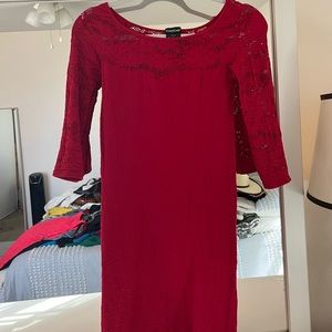 red Bebe dress
